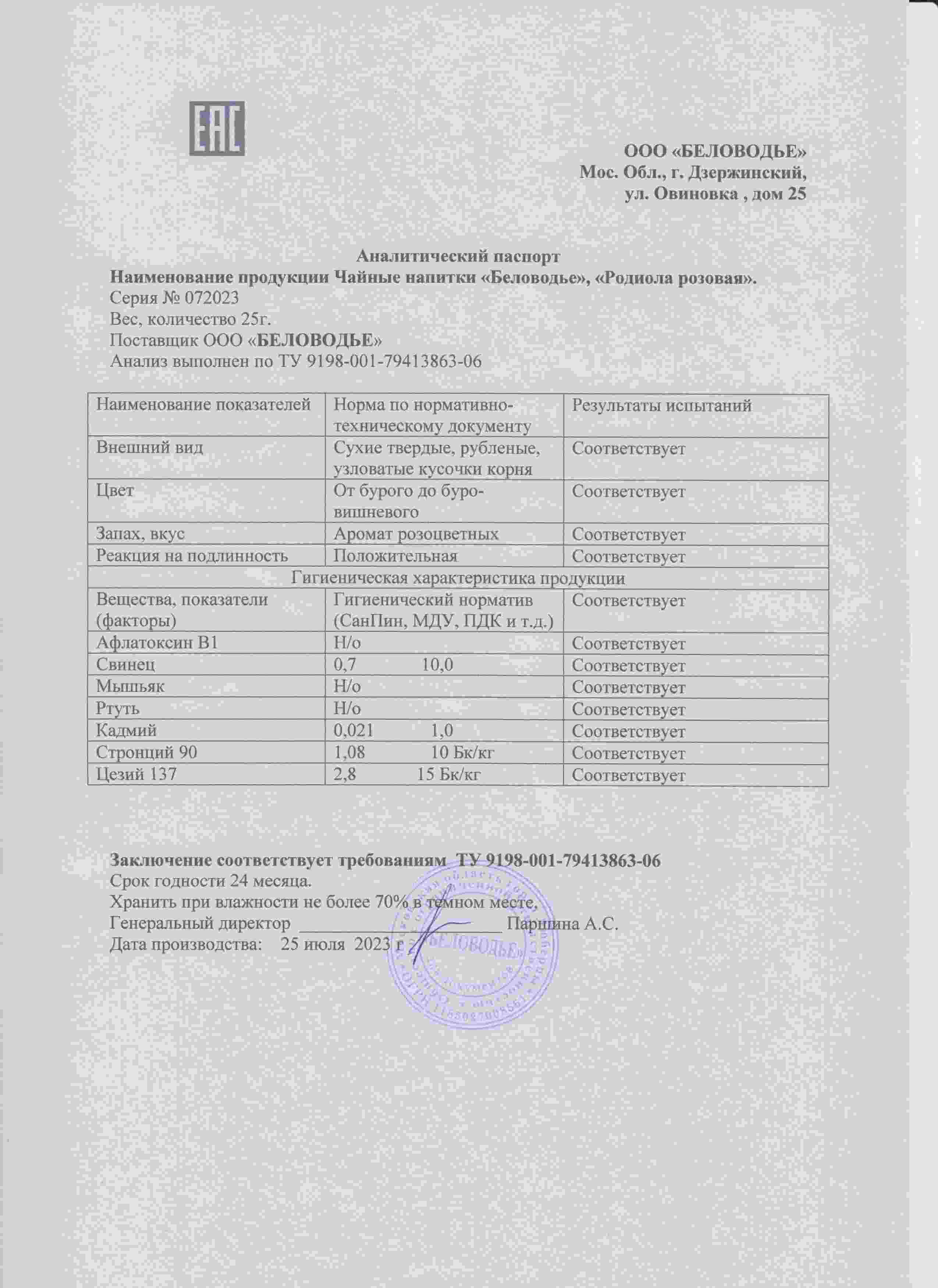 Паспорт №072023